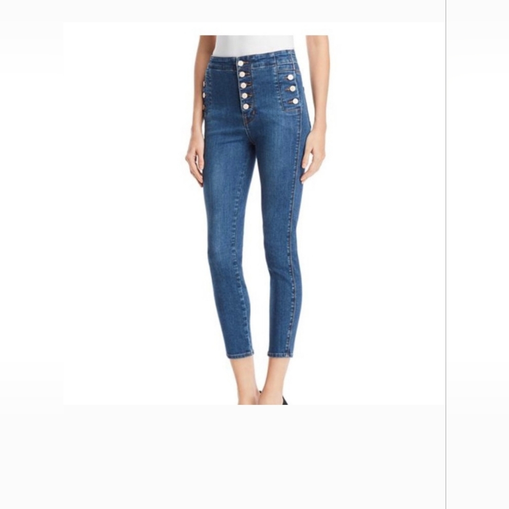 J Brand Natasha Lovesick Cropped Sky High Skinny Jeans Size 28